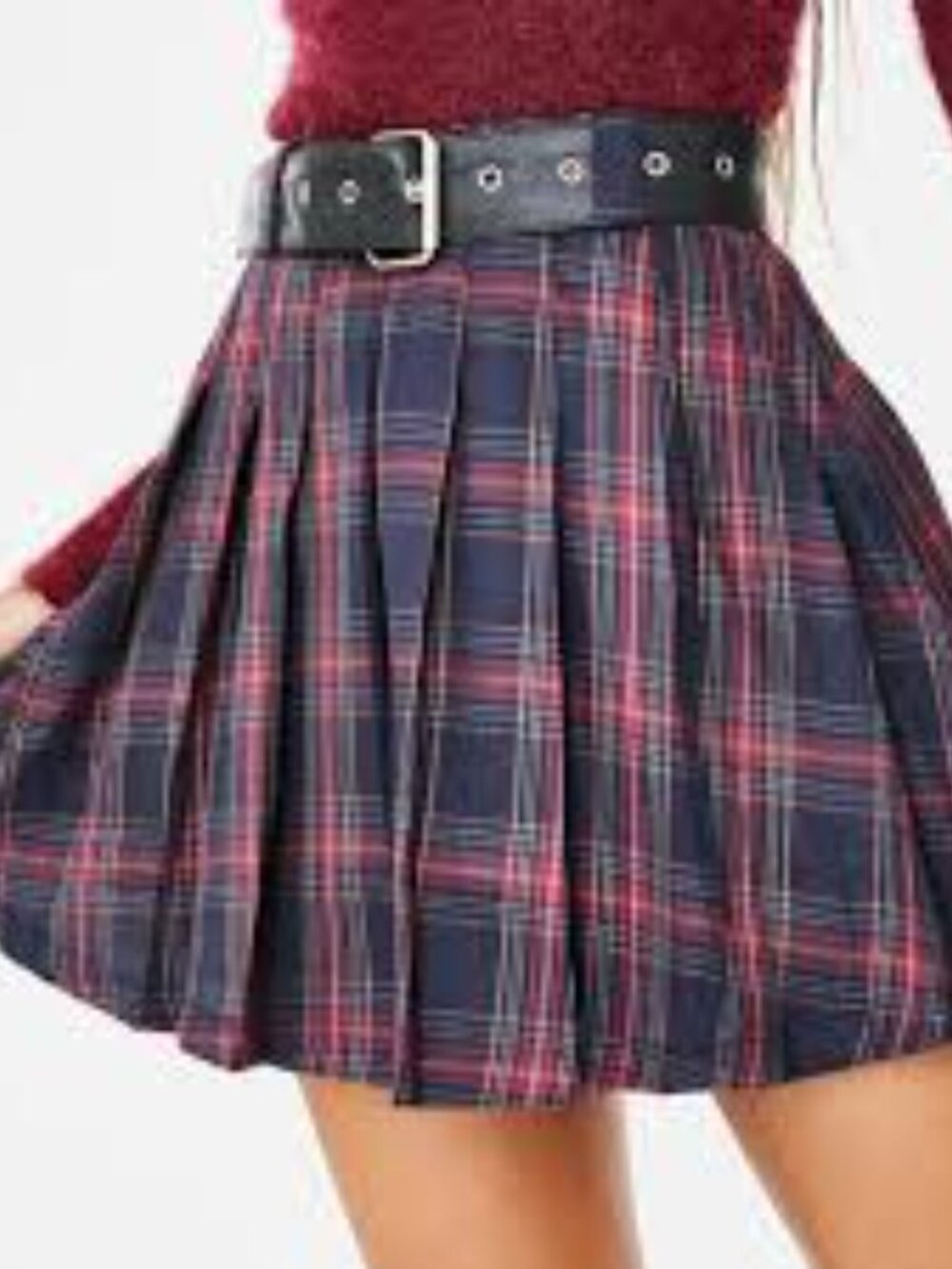 Wild Honey striped plaid mini skirt size Small